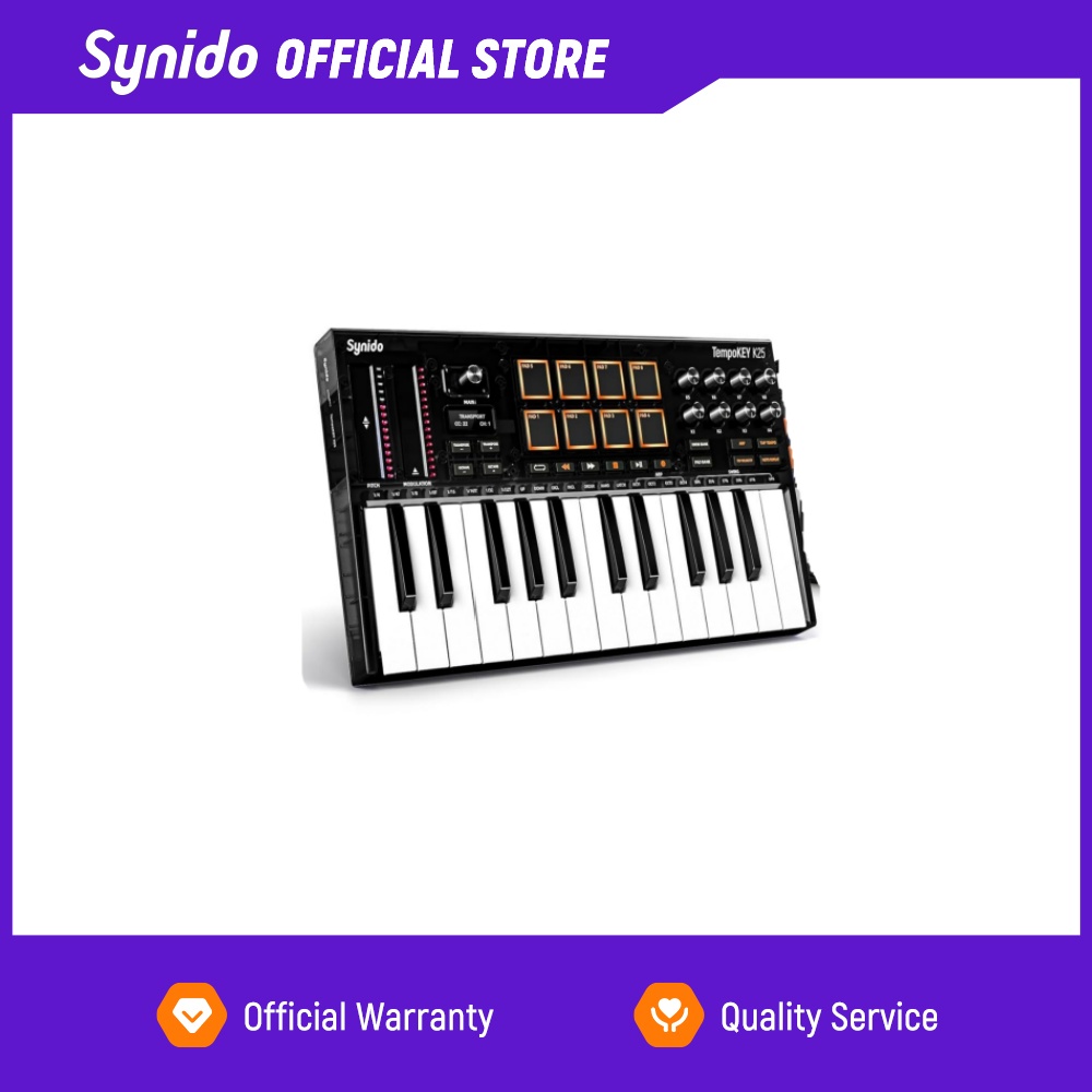 Synido Tempokey K25 USB MIDI K - đánh giá và giá Midi Controller Pad
